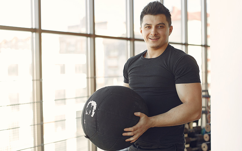 A professional gym trainer