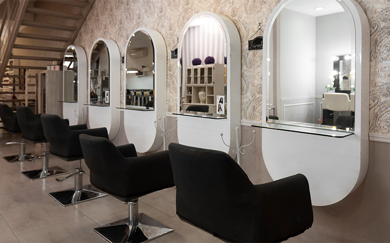A hair salon interior