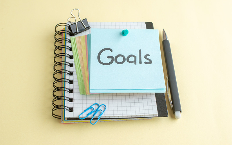 Image of the word “Goals” written on a piece of paper