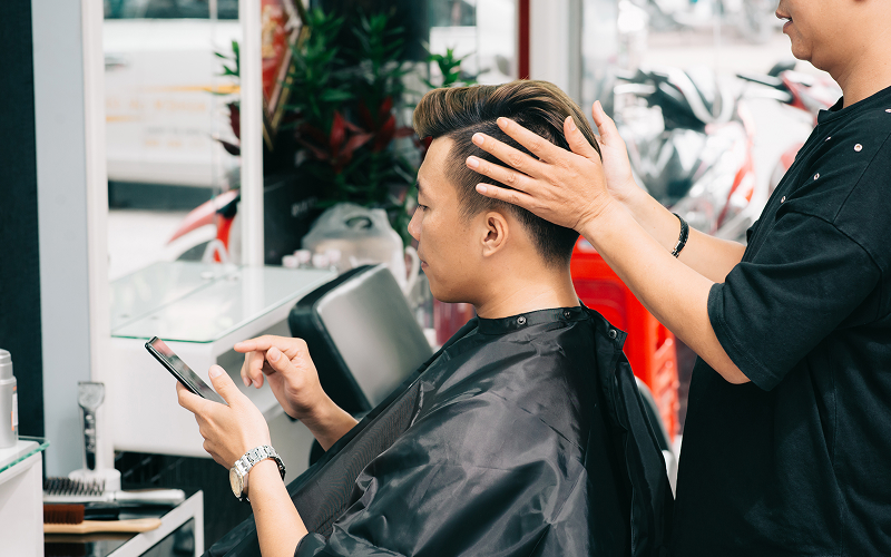 A stock photo related to a male at a salon