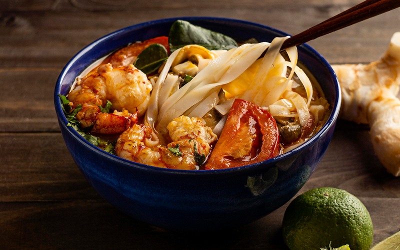 A variety of Singaporean dishes