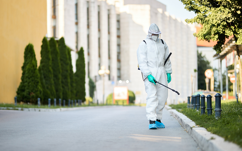 A pest control technician