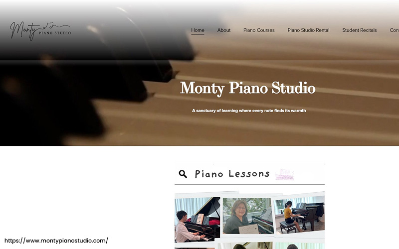 the website of Monty Piano Studio