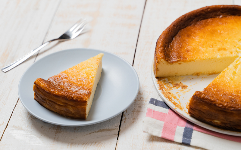 A Basque burnt cheesecake.