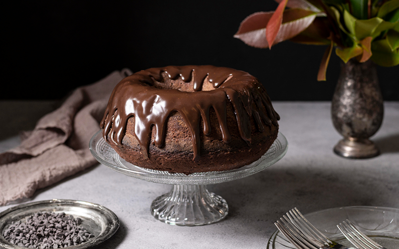 A chocolate fudge cake