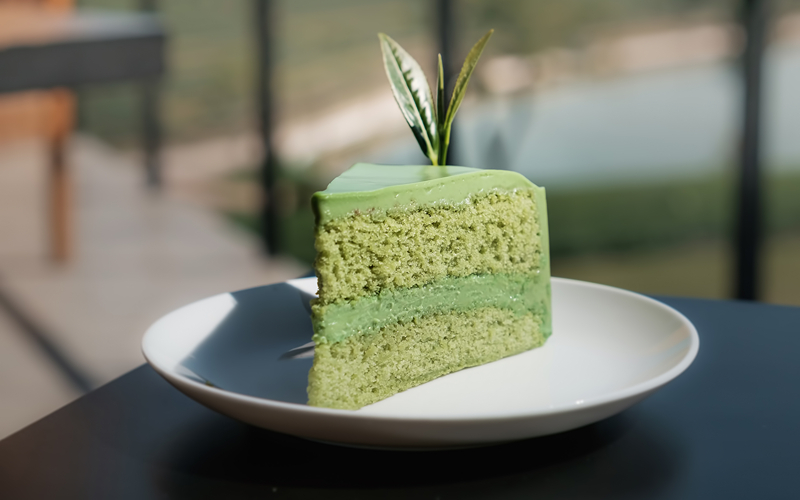 Image of a matcha cake