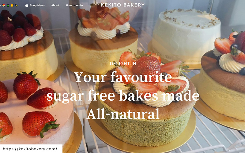 A screenshot of the website of Kekito
