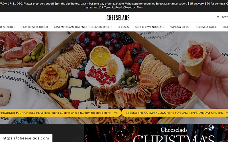 Small image of the Cheeselads website homepage