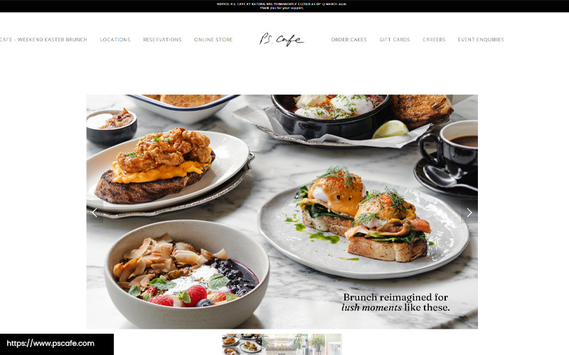PS.Cafe’s website