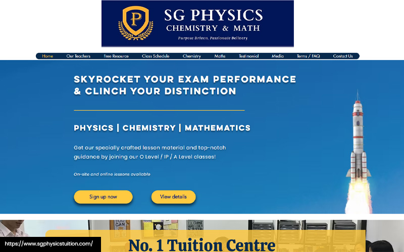 SG Physics, Chemistry, & Math’s website