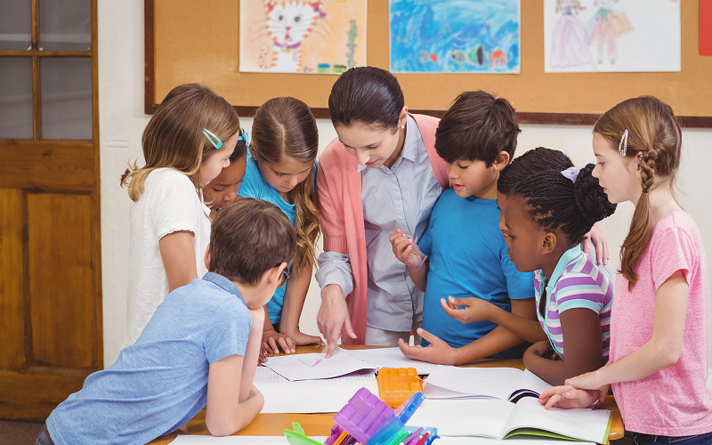 Students engaging in a class